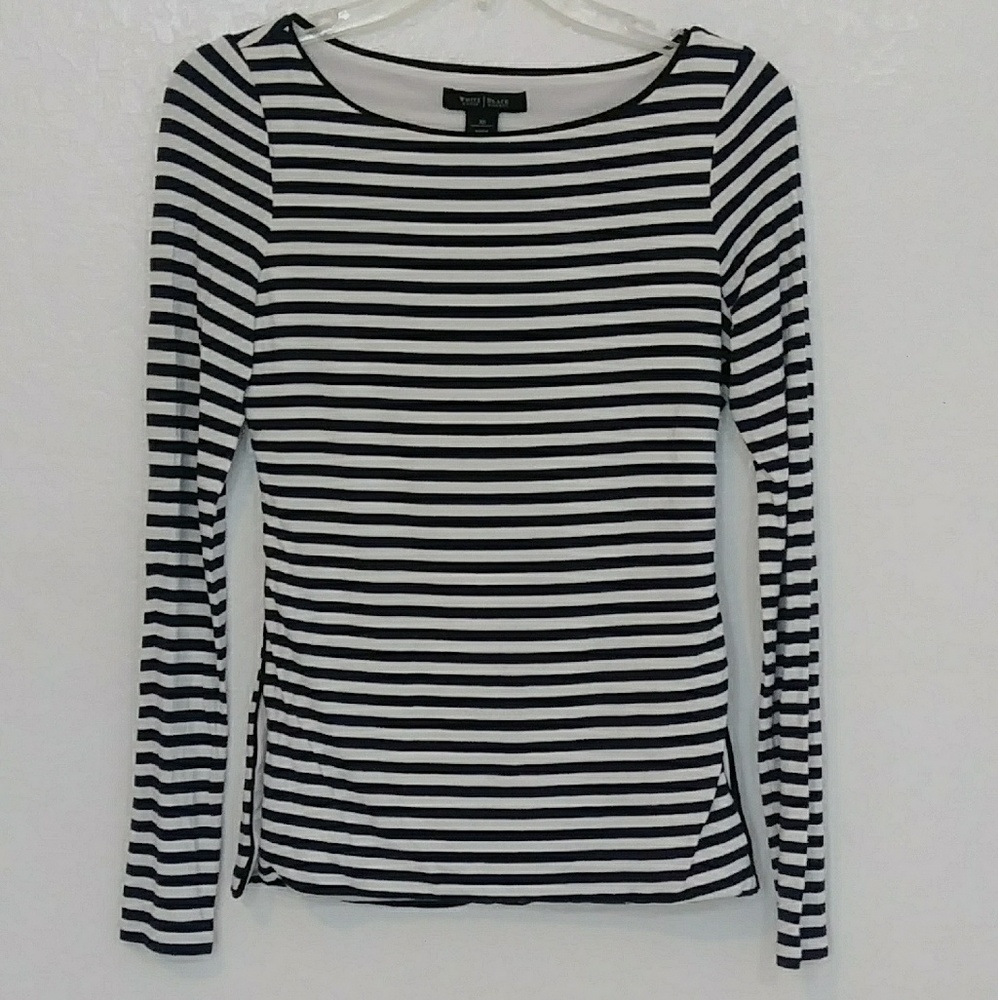 WHBM Stripe blouse.